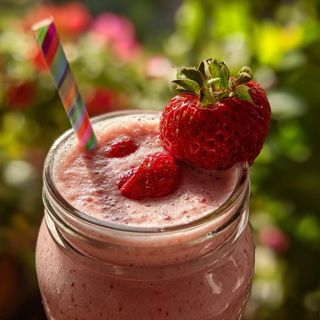 Fresh Strawberry Smoothie With Greek Yogurt
