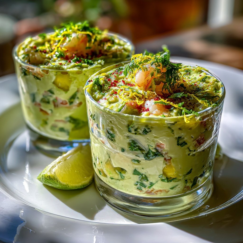 Shrimp and Avocado Martini Cups