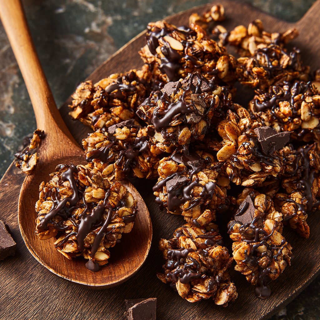 Chocolate Almond Granola Clusters