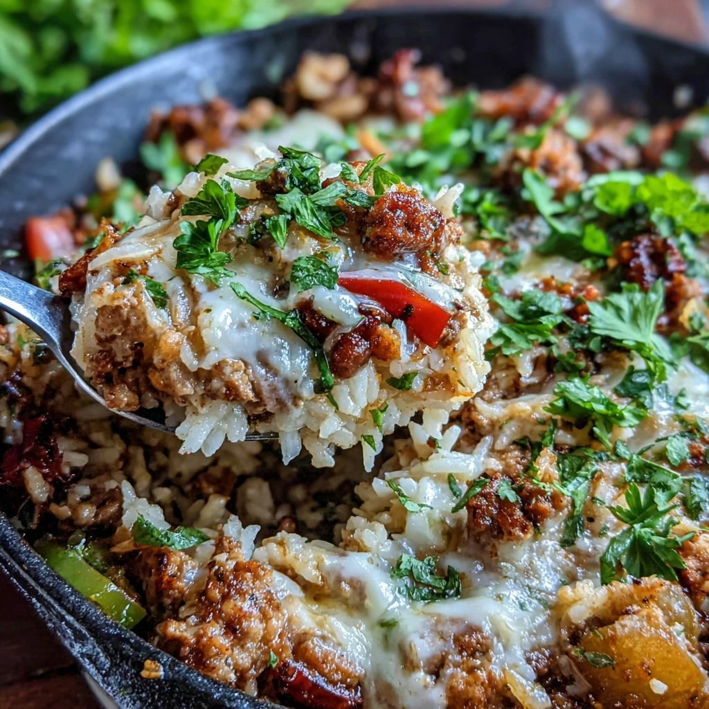 Ground Turkey And Rice Skillet