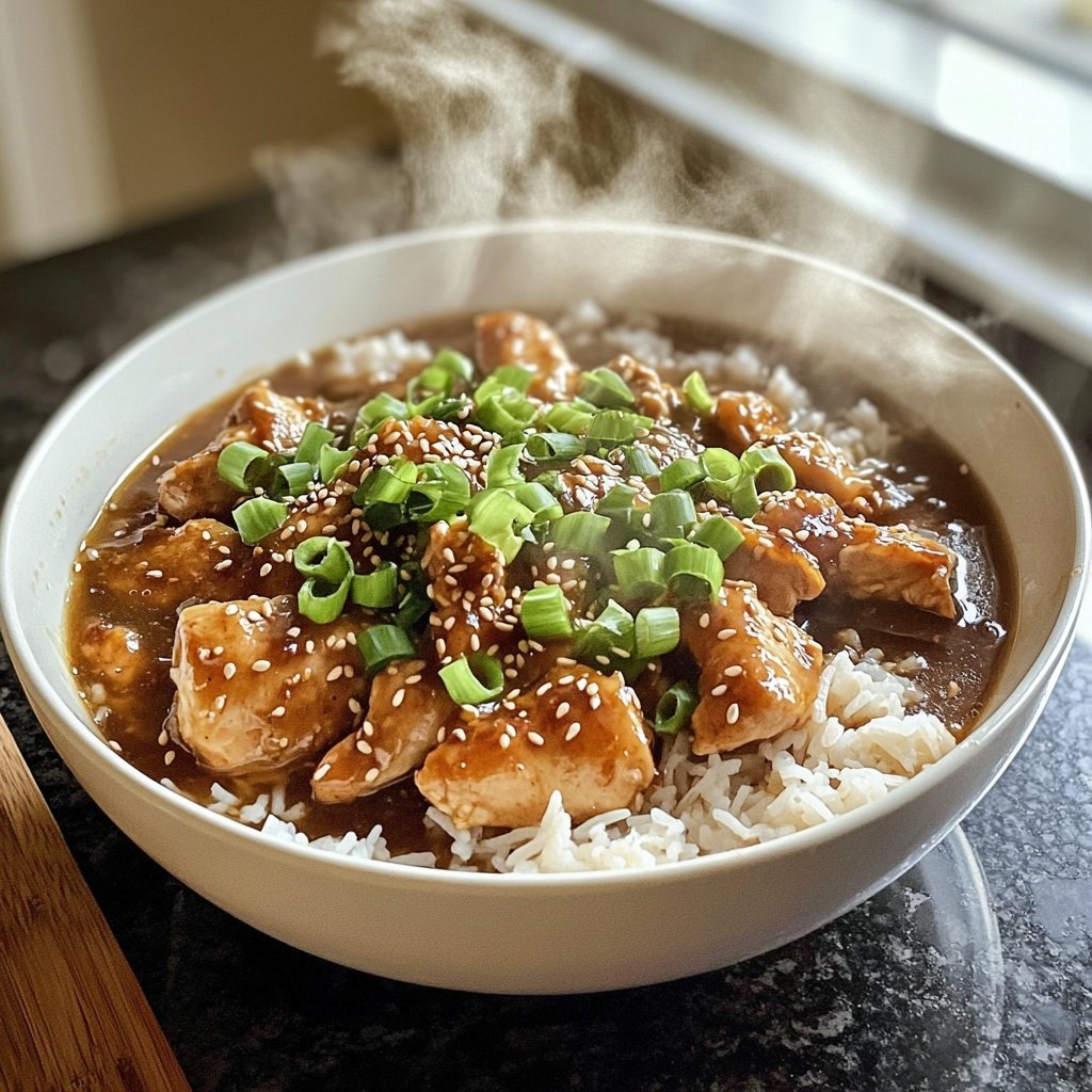 Caramelised Soy Chicken in Garlic Ginger Broth with Rice