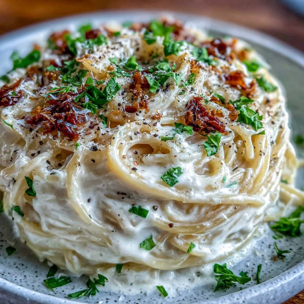 Angel Hair Pasta With Alfredo Sauce