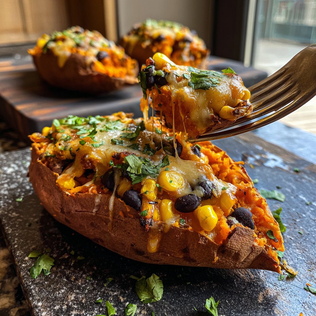 Valentine Dinner Stuffed Sweet Potatoes