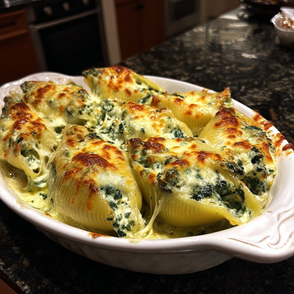 Creamy Spinach Stuffed Shells