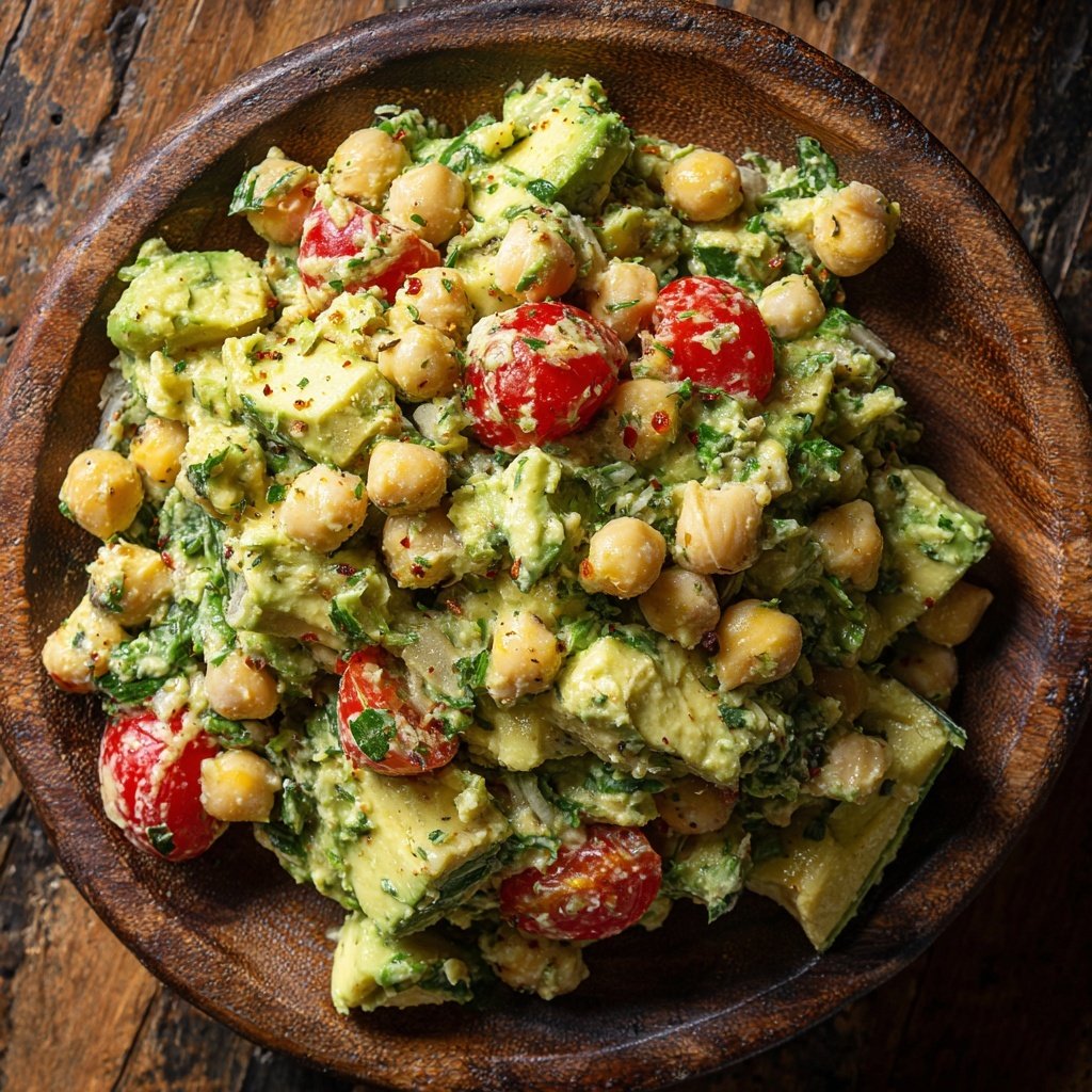 Healthy & Light Avocado Chickpea Salad
