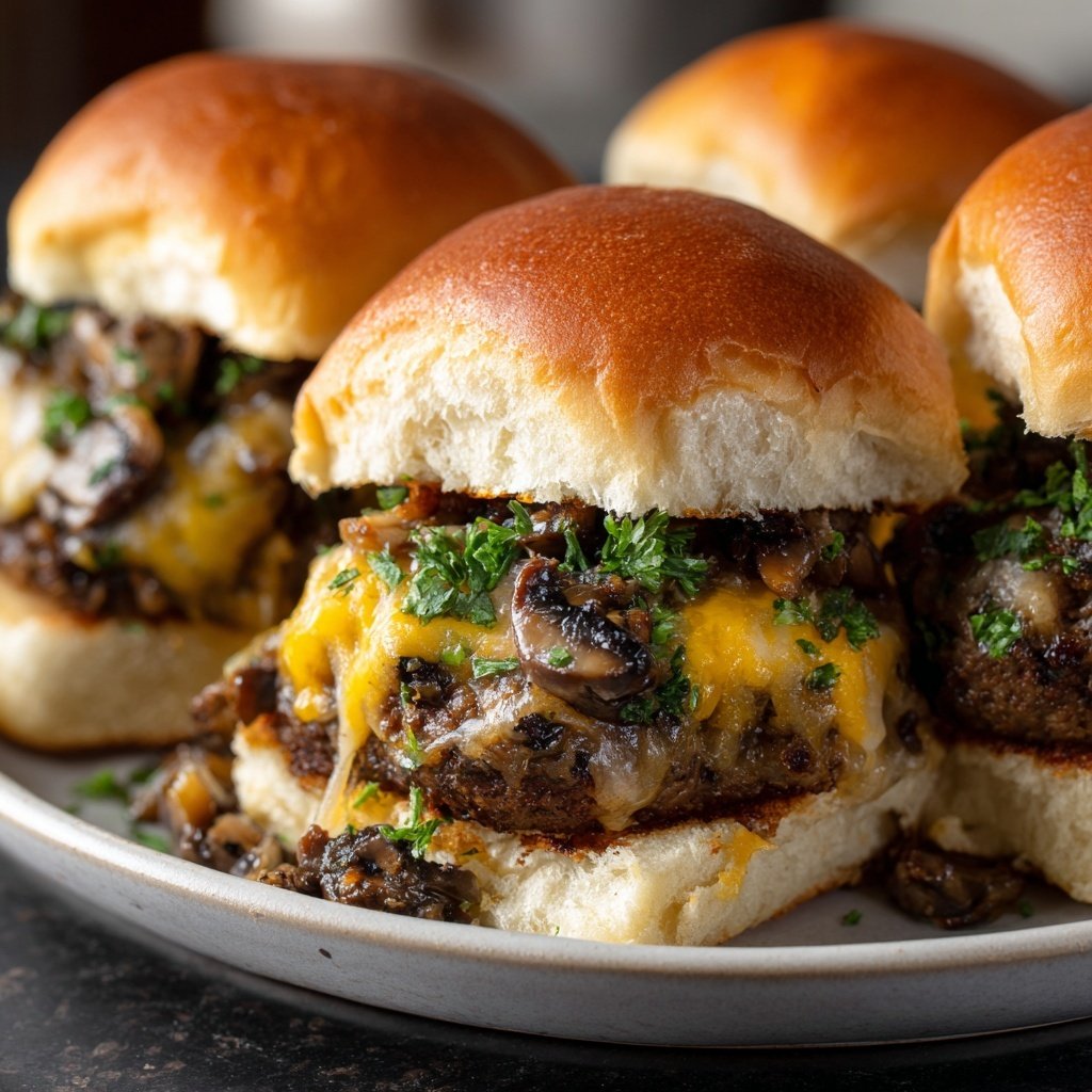 Mushroom Patty Sliders