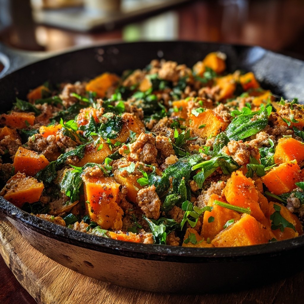 Ground Turkey Sweet Potato Skillet
